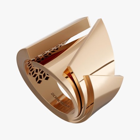 18K Gold Fractal Ring Code 30947
